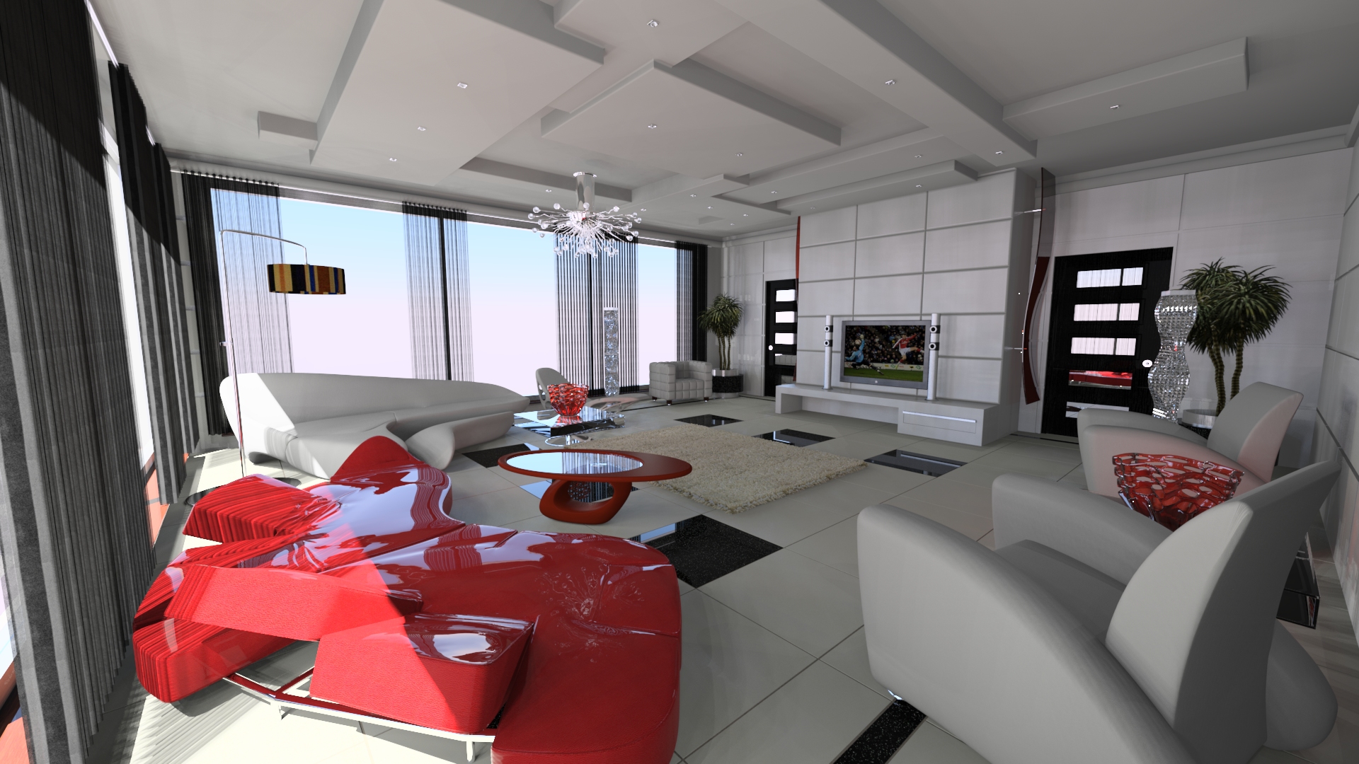 Lounge designed by Mike Makki nXtRender for AutoCAD